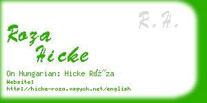 roza hicke business card